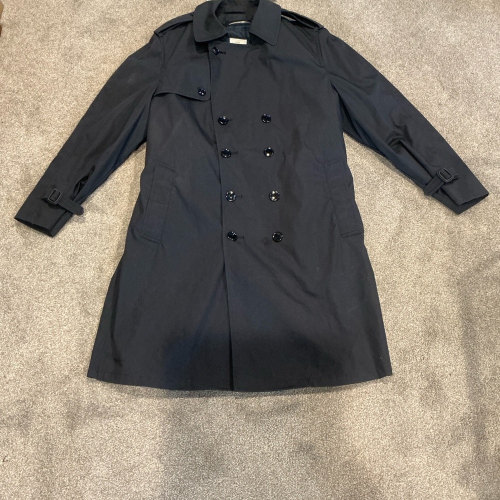 USAF Air Force Navy Blue Trench Rain Pea Coat Liner 42S DSCP Man’s‎ Large